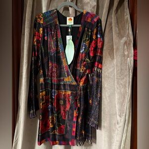 Farm Rio Mixed Scarves dress